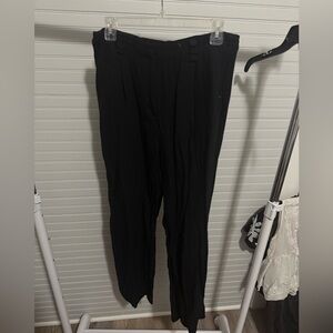 Olivaceous Black Linen Pants